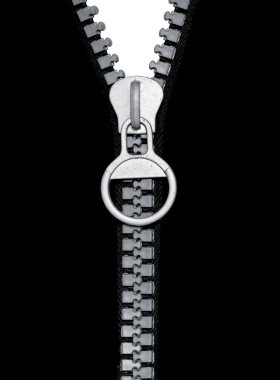 Zipper black and white concept. clipart