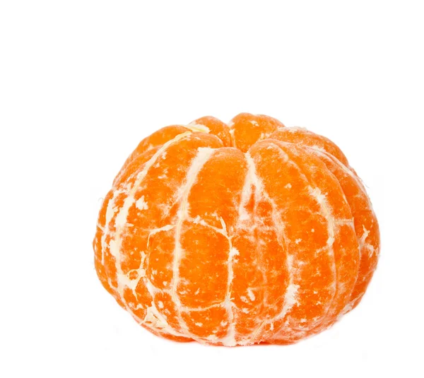 Peeled mandarin isolated on white — Stock Photo, Image