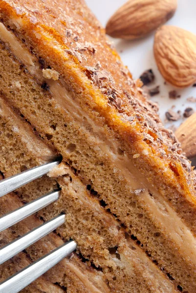 stock image Cake with almonds and chocolate