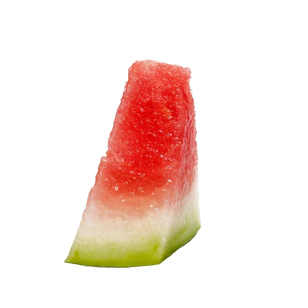 Wassermelonenscheibe auf weißem Hintergrund — Stockfoto