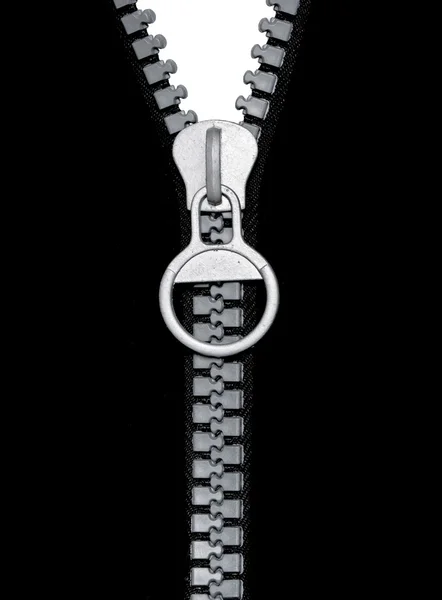 Zipper noir et blanc concept . — Photo