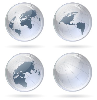 Globe glossy balls clipart