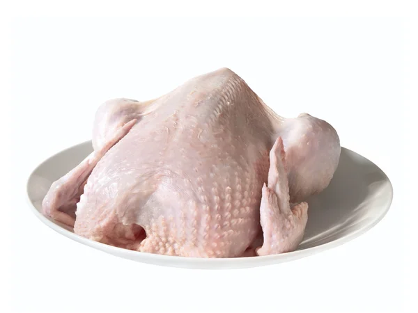 ガスストーブに対して調理鶏の写真 — ストック写真