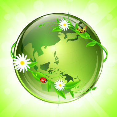 Eco globe clipart