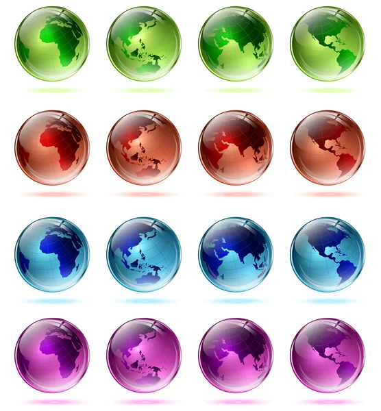 Világ Többszínű Fényes Gömb Térkép Használt Nasa Public Domain Http — Stock Vector