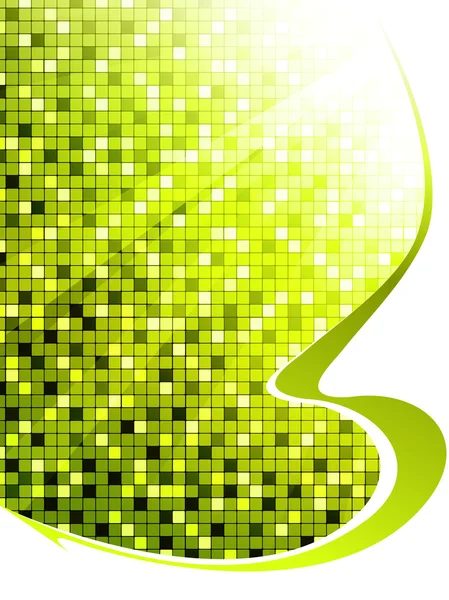 抽象绿色马赛克帧 — 图库矢量图片