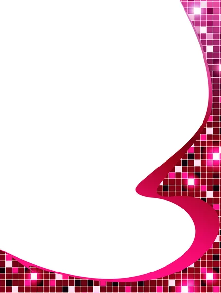 Абстрактна Рожева Хвиляста Мозаїчна Рамка — стоковий вектор