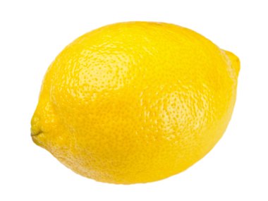 Beyaz arka plan (kırpma yolu üzerinde sarı olgun limon)