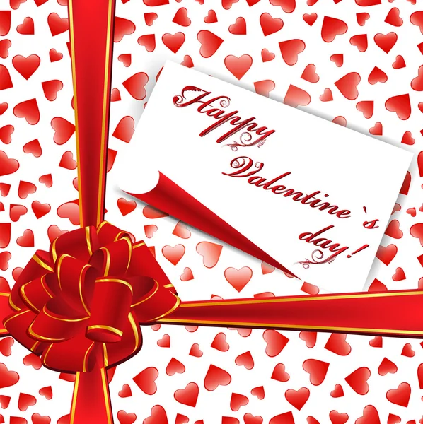 День Святого Валентина Тема Календарем Подарком Сердце Копирайт — стоковый вектор