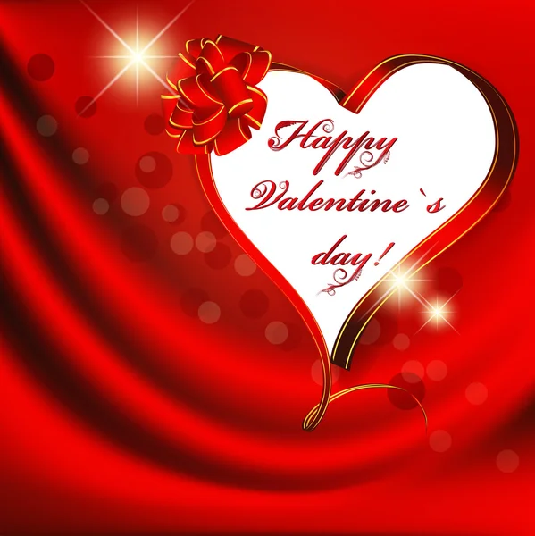 Tema Día San Valentín Con Calendario Corazón Regalo Copyspace — Vector de stock