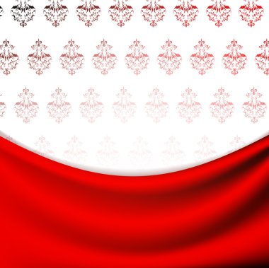Kırmızı örtülü klasik duvar kağıdı arkaplanı