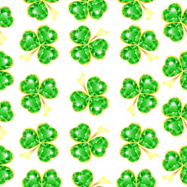 Dikişsiz takı shamrock desen