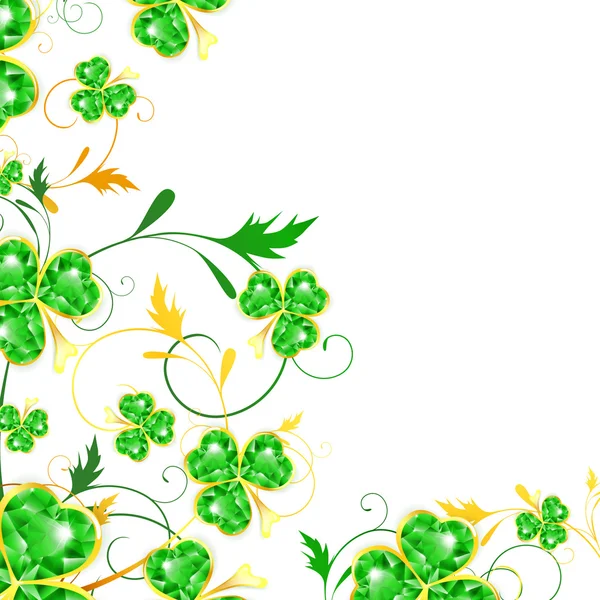 St.Patrick kwiatowy ramki — Wektor stockowy