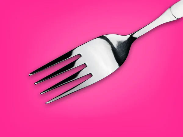 Tenedor en rosa — Foto de Stock