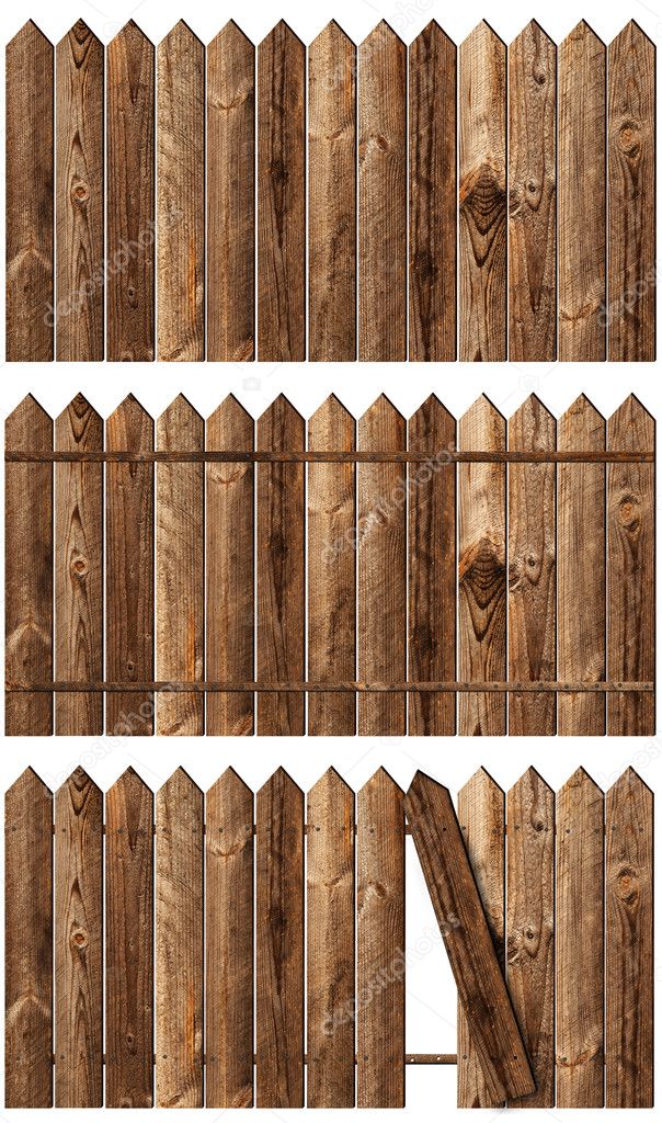 Wooden fences set