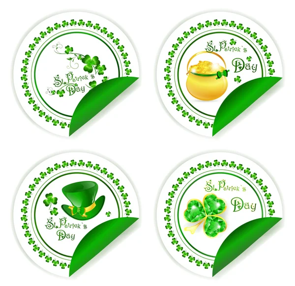 St.Patrick day labels — Stock Vector