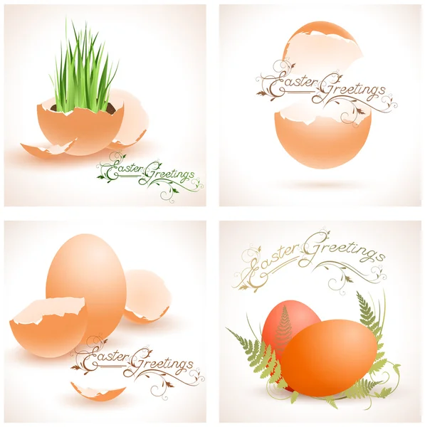 Easter postcards collection — Stock Vector