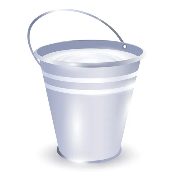 stock vector Bucket with milk