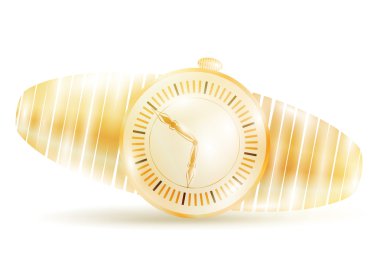 Golden watch clipart