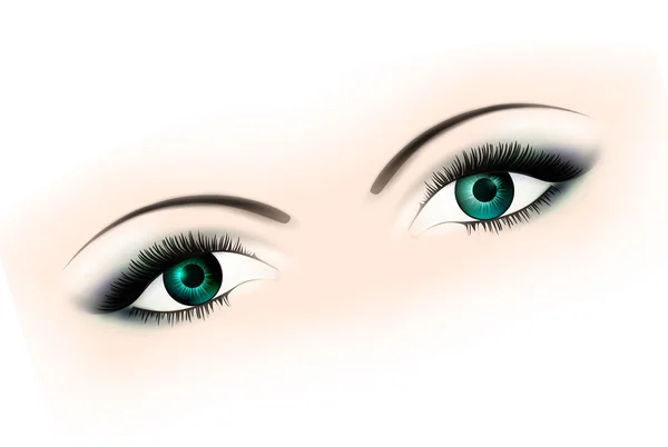 Occhi su bianco — Vettoriale Stock