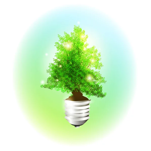 Экологическая лампа — стоковый вектор