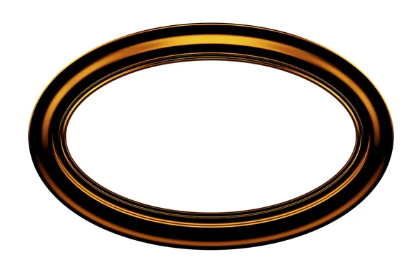 Ramka eliptyczna brązowy malarstwo — Zdjęcie stockowe