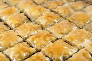 geleneksel Türk tatlı baklava - hizmet hazır