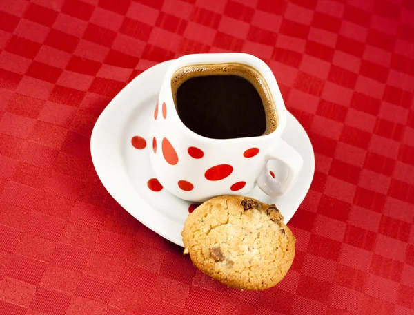 Чашка Крепкого Турецкого Кофе Печеньем — стоковое фото