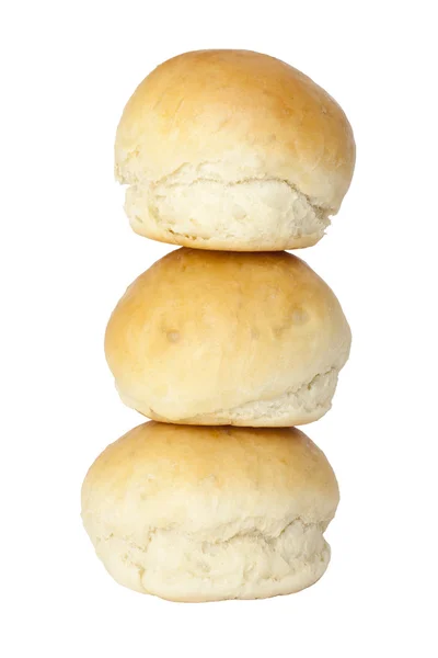 Broodjes geïsoleerd op wit — Stockfoto