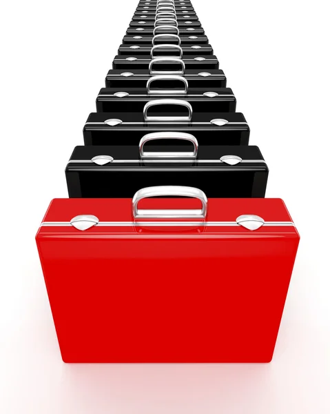 Unique red briefcase — Stock Photo, Image