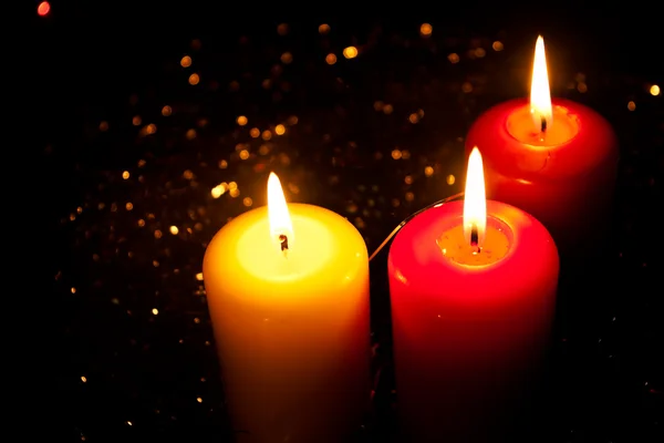 Three candles — Stock Photo, Image