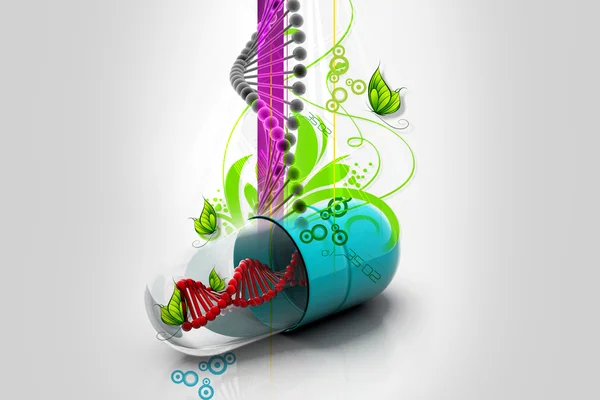 Cápsula con ADN — Foto de Stock