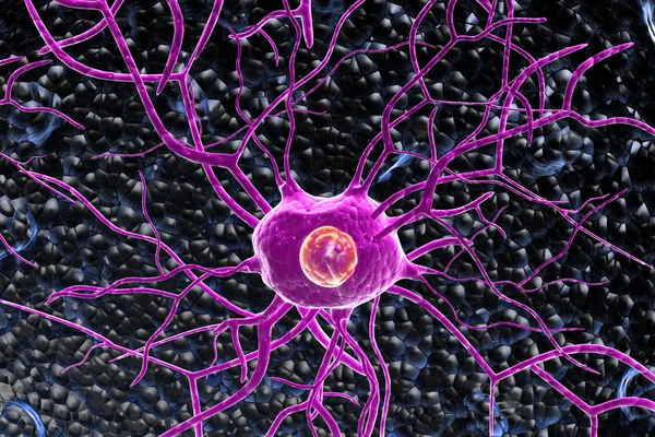Трехмерные нервные клетки — стоковое фото