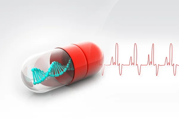 ДНК у таблетки — стокове фото