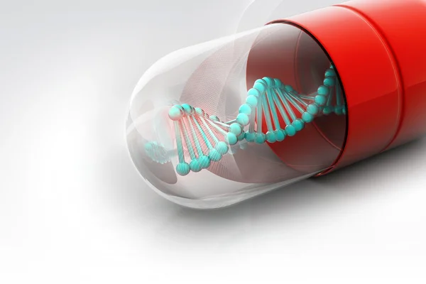 stock image Dna in pill