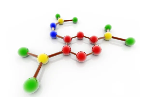 3d 模型的分子 — 图库照片