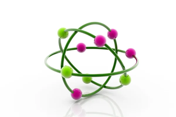 Цифрова Ілюстрація Молекул Абстрактному Тлі — стокове фото
