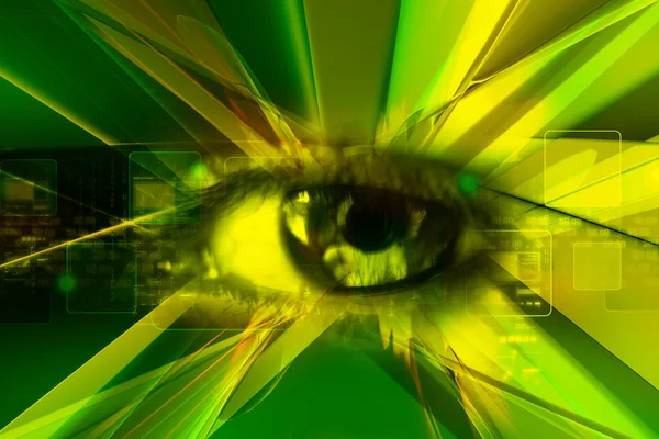 Цифрова Ілюстрація Сканування Очей Концепція Безпечної Цифрової Ідентичності — стокове фото