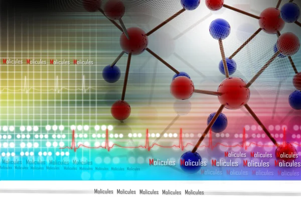 Цифровая Иллюстрация Молекул Абстрактном Фоне — стоковое фото