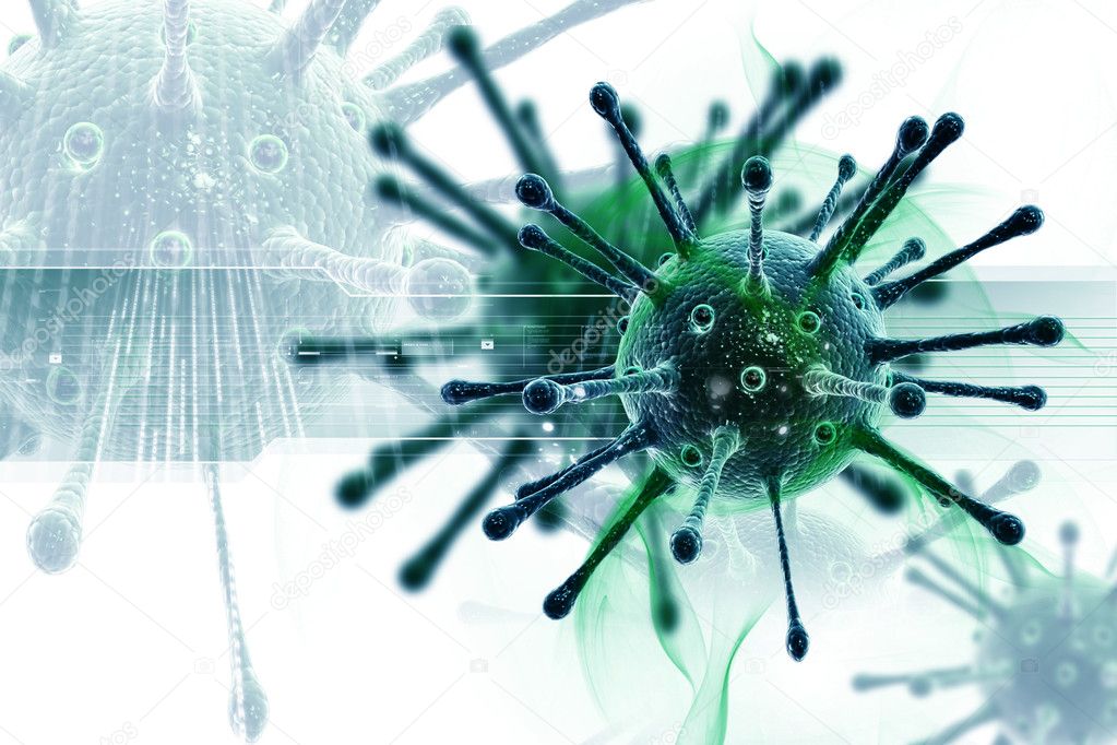 Conceptual virus illustration