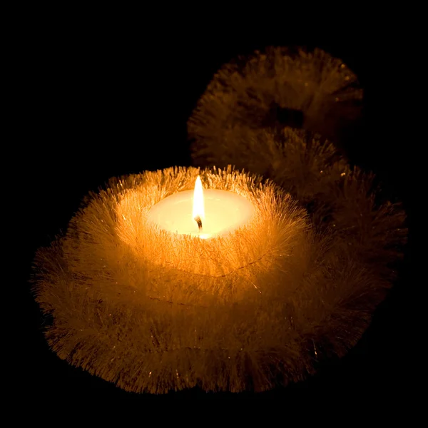 Vela à luz de velas — Fotografia de Stock