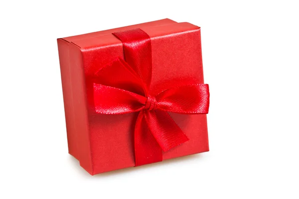 Подарок в красной упаковке — стоковое фото