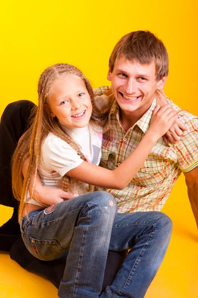 Happy dad with daughter — Stock Photo, Image