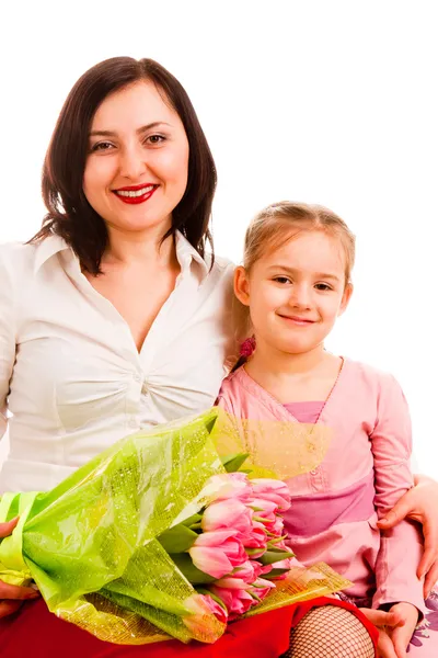 Charming woman with daughter — Stock Photo, Image