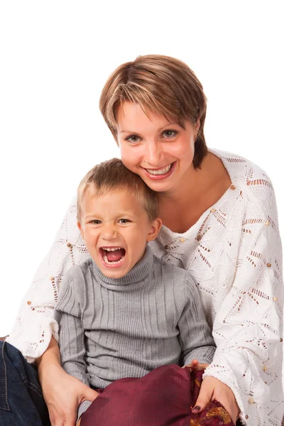 Charming woman with a son — Stock Photo, Image