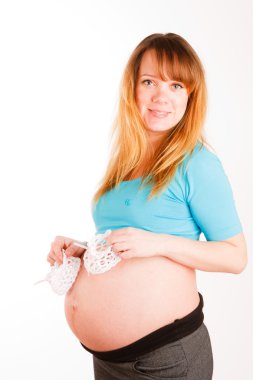 Beautiful pregnant woman clipart