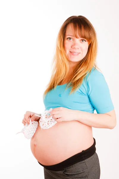 Schöne schwangere Frau — Stockfoto
