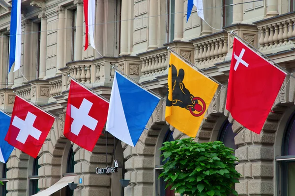 Национальный день Швейцарии в Цюрихе — стоковое фото