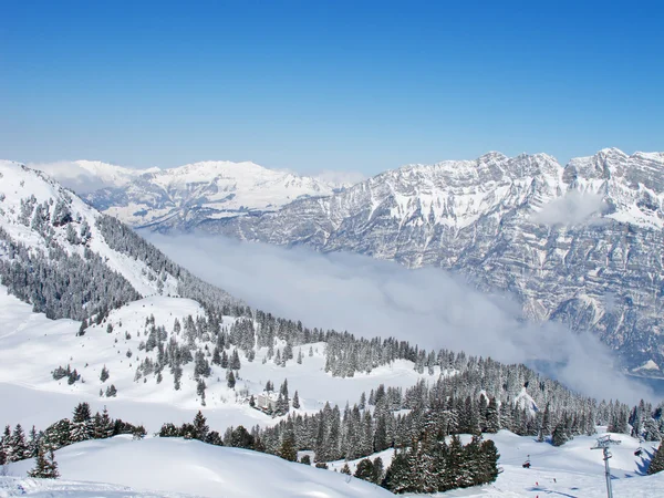 Зима в Альпах — стоковое фото
