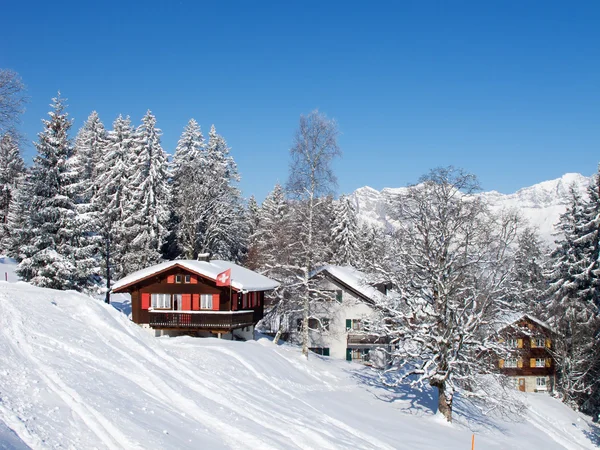 Winter vakantiehuis — Stockfoto